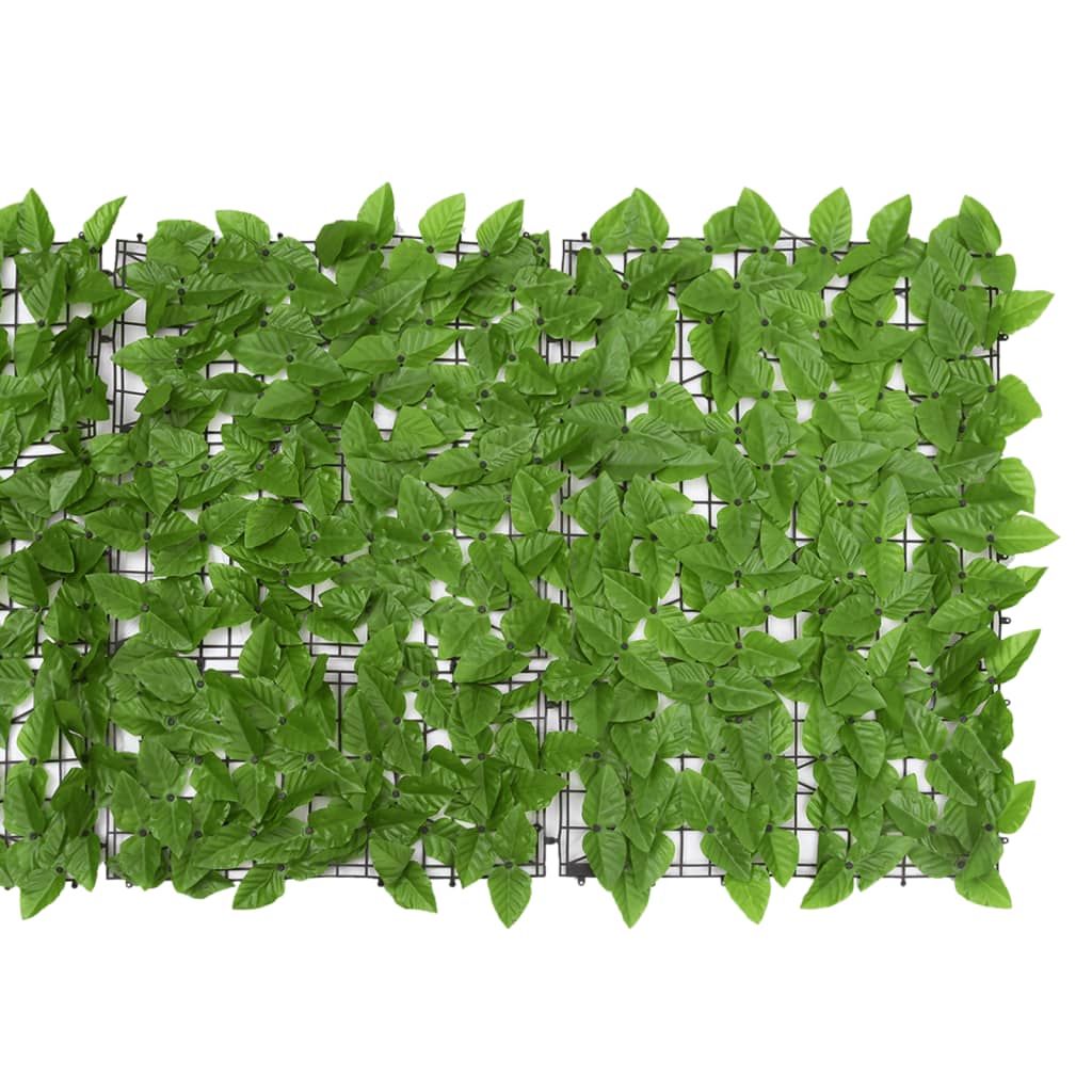 Tela de privacidade p/ varanda c/ folhas 600x75 cm verde