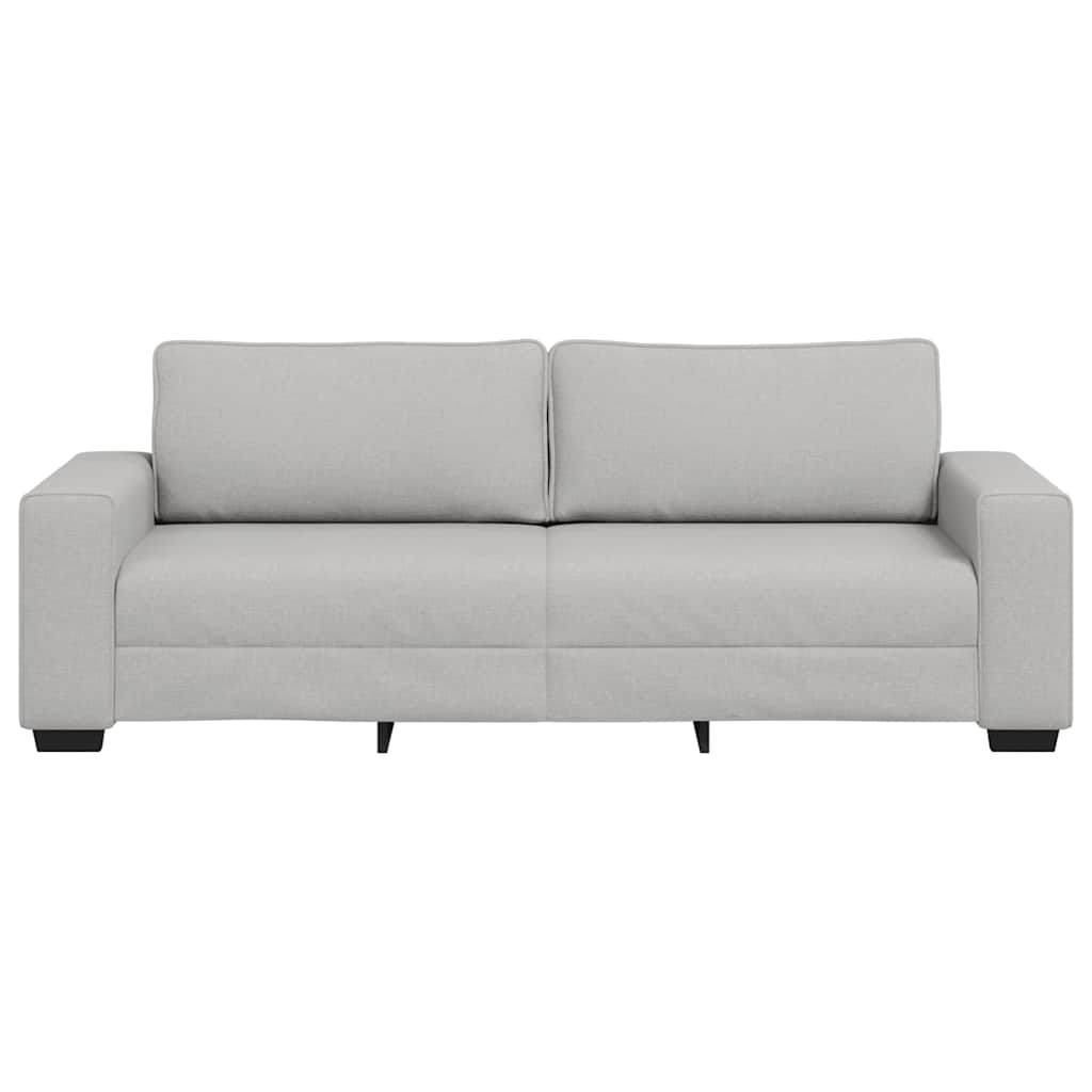 Sofá de 3 lugares 220x77x82 cm tecido cinzento nublado