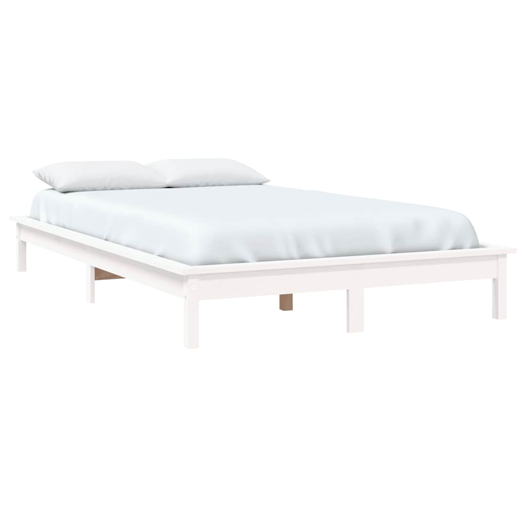 Estrutura cama super king size 180x200 cm pinho maciço branco