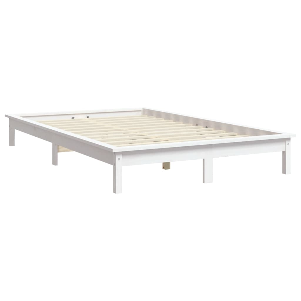 Estrutura cama super king size 180x200 cm pinho maciço branco