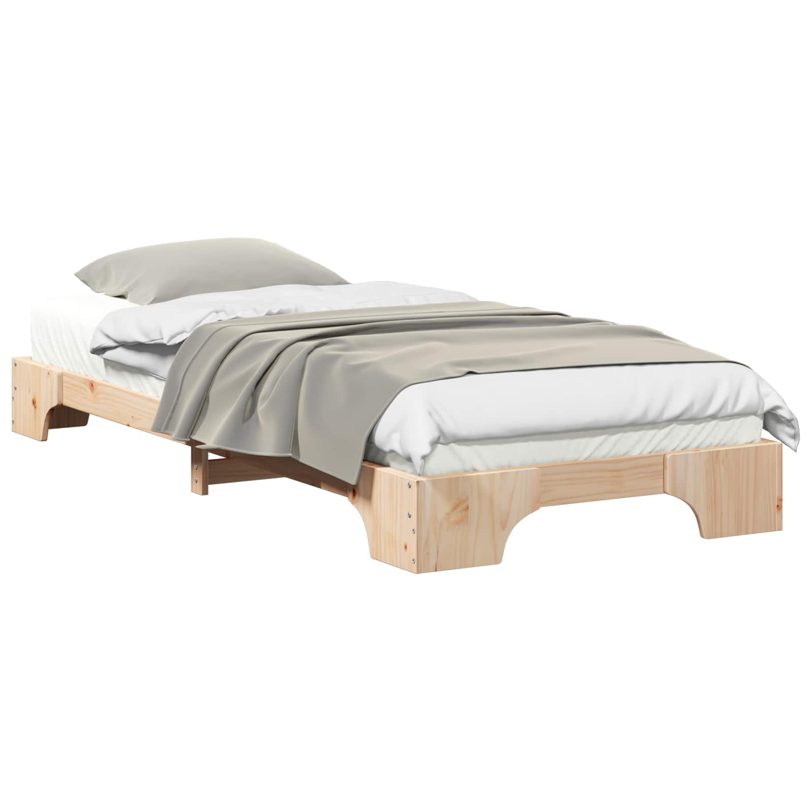 Estrutura da cama castanho 80 x 220 cm