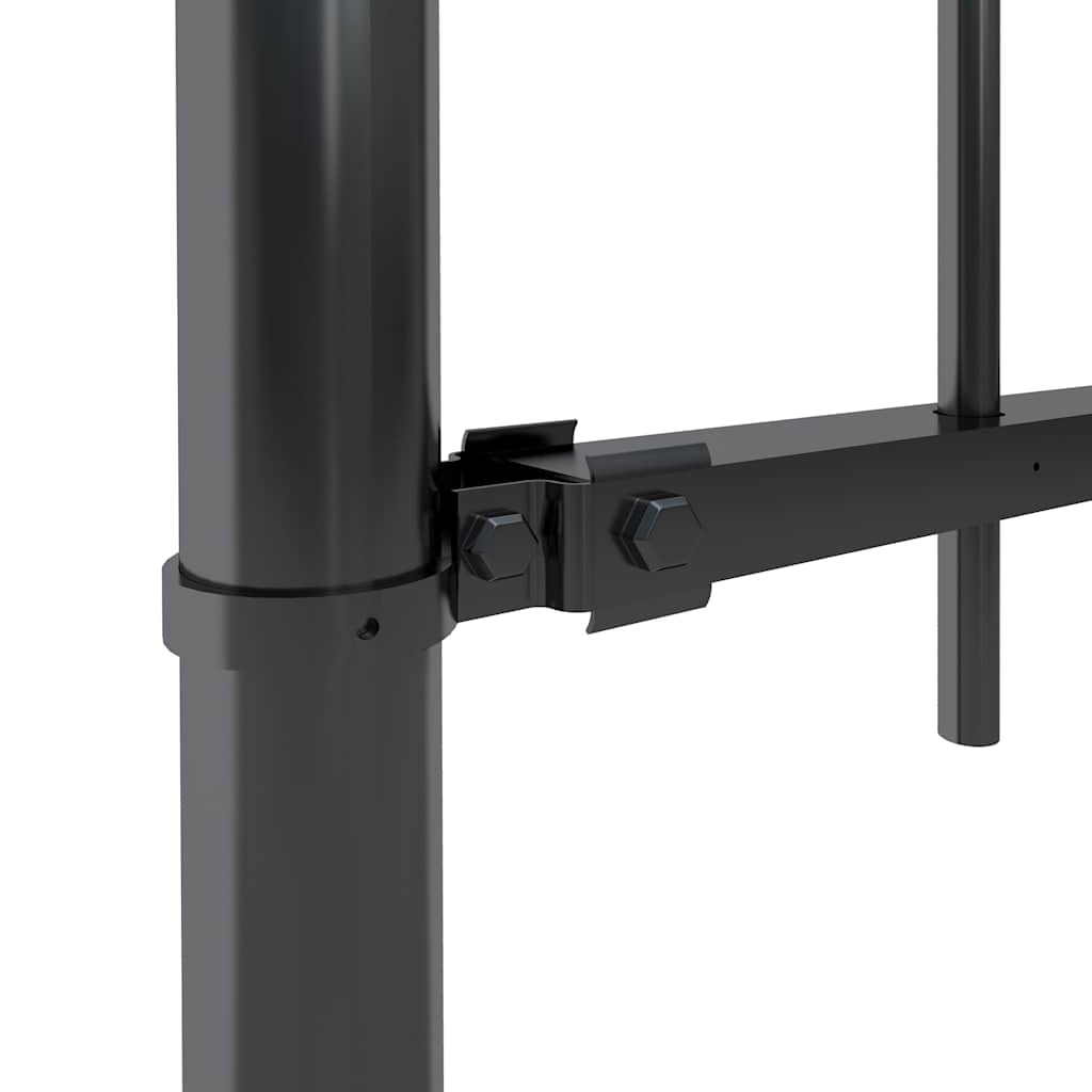 Cerca de jardim woerden com ponta em forma de lança, em aço, 170 x 80 cm, preto