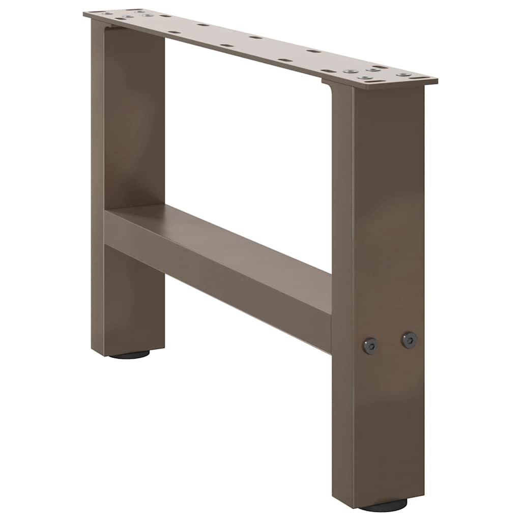 Pés para mesa de centro em aço natural, 2 peças, 50x(30-31) cm, aço