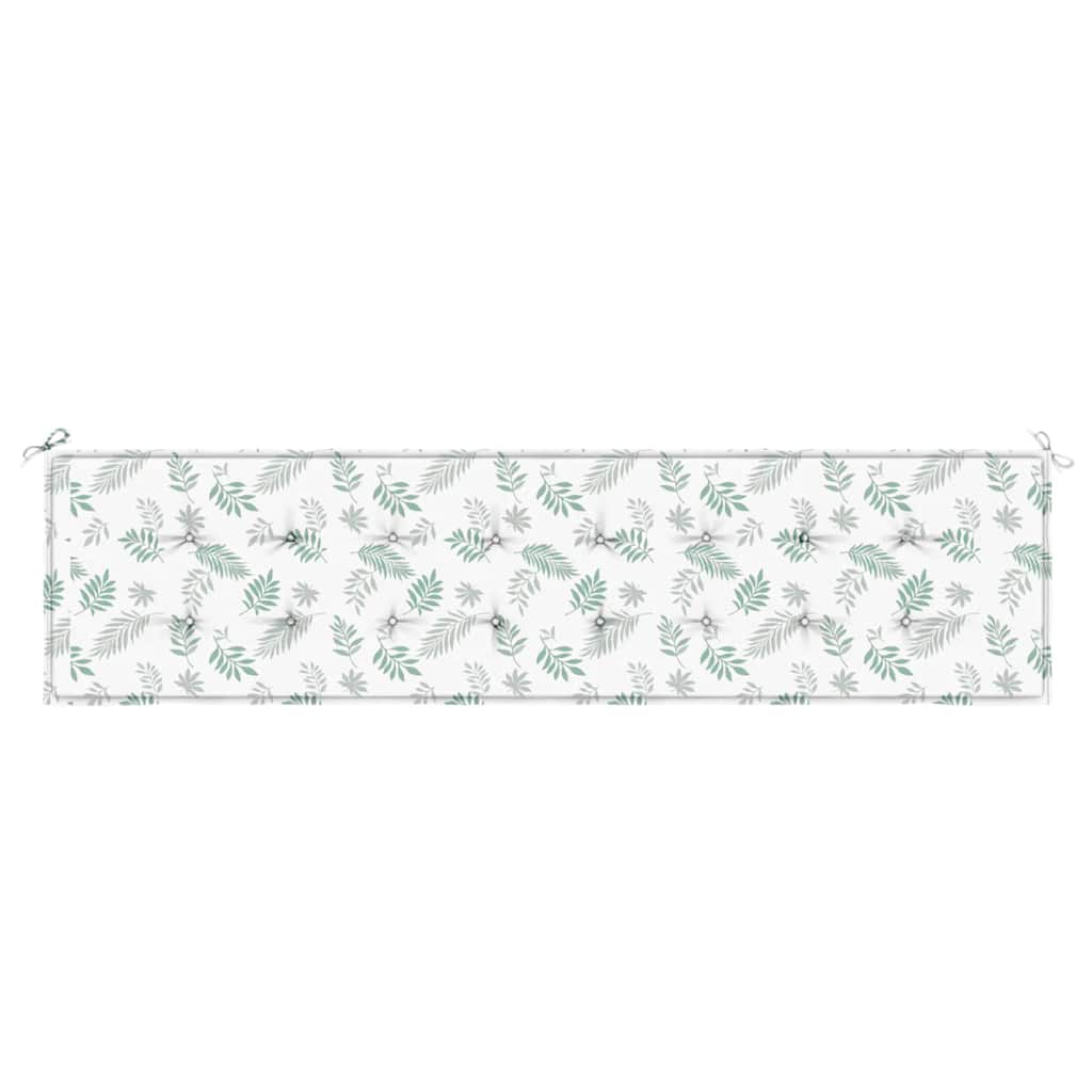 Almofadão para banco de jardim 200x50x3 cm tecido padrão folhas