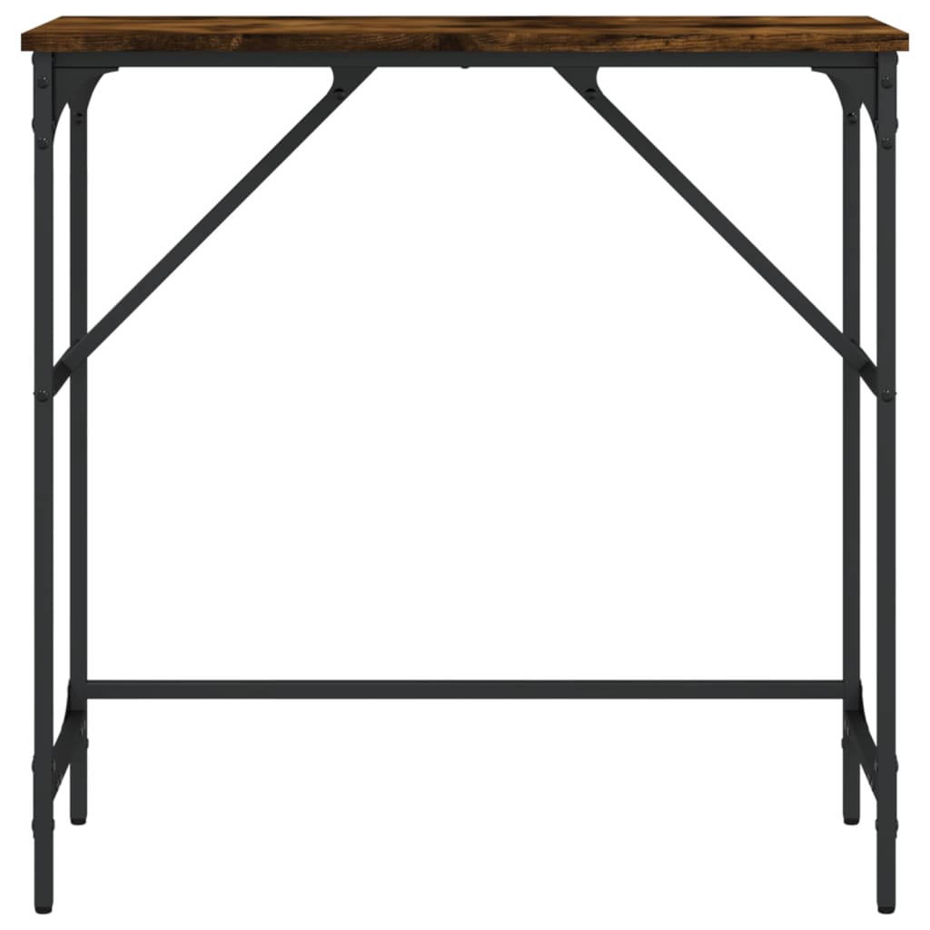 Mesa consola 75x32x75 cm derivados de madeira carvalho fumado
