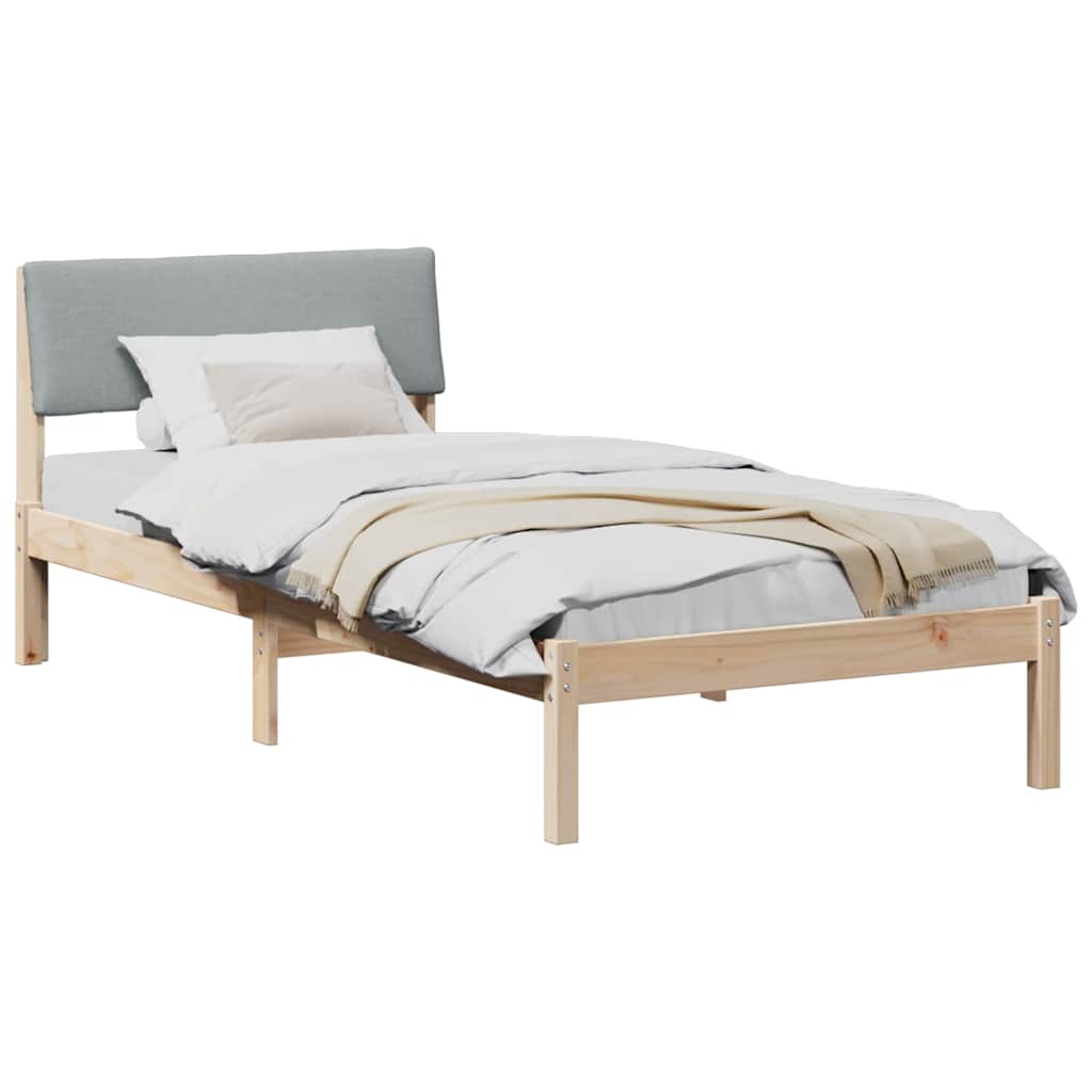 Estrutura da cama marrom e cinza claro 100 x 200 cm