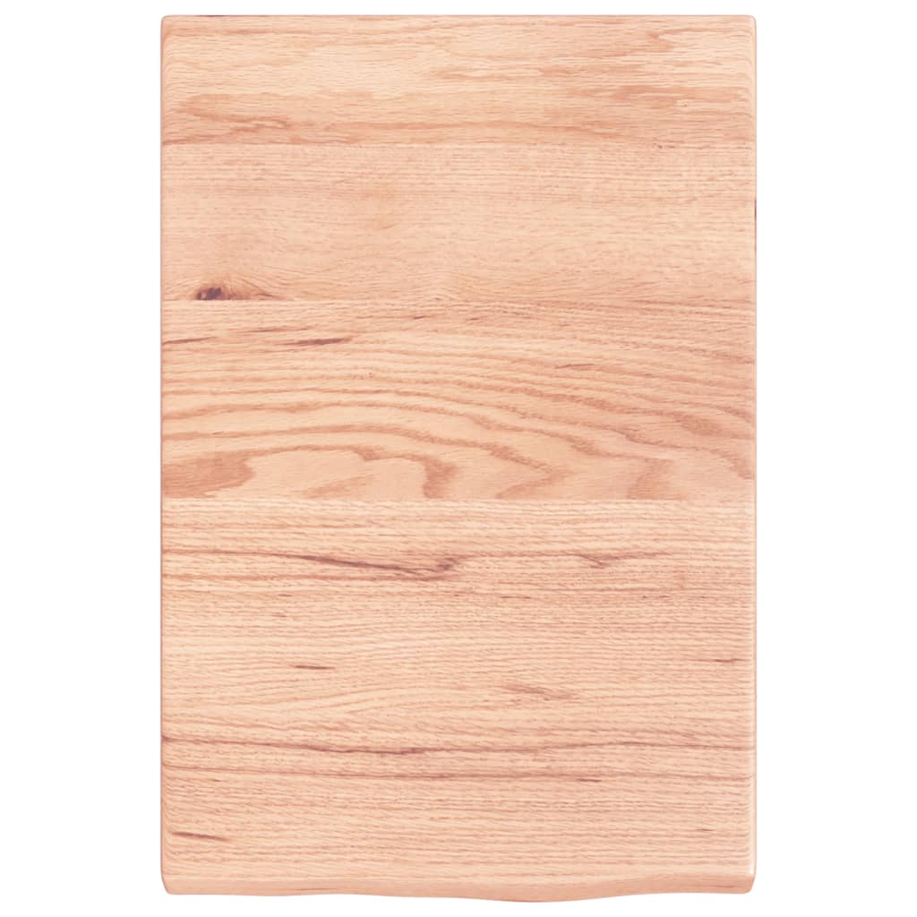 Bancada p/ wc 40x60x(2-4) cm madeira maciça tratada castanho