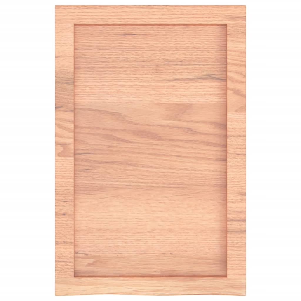 Bancada p/ wc 40x60x(2-4) cm madeira maciça tratada castanho