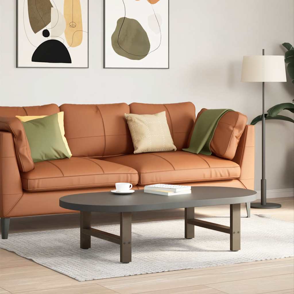 Pés para mesa de centro em aço natural, 2 peças, 60x (30-31) cm, aço