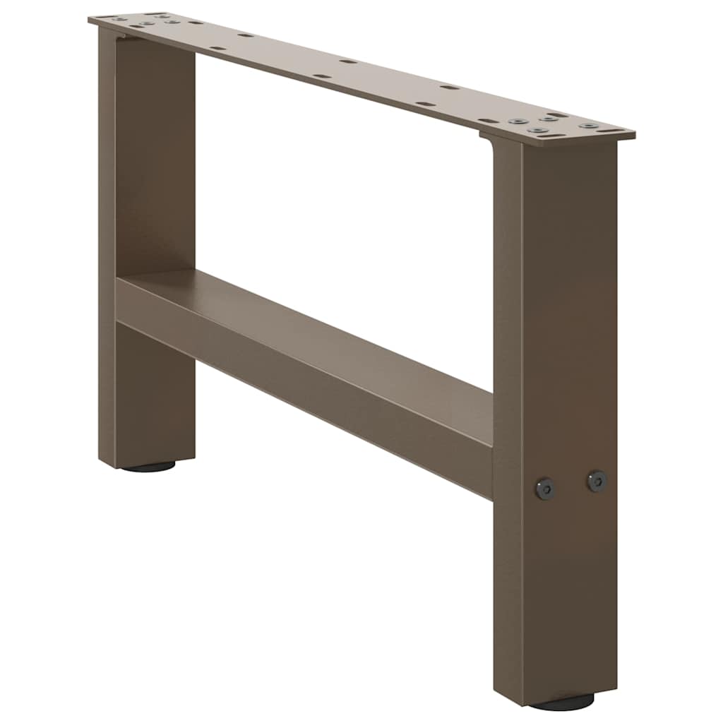 Pés para mesa de centro em aço natural, 2 peças, 60x (30-31) cm, aço