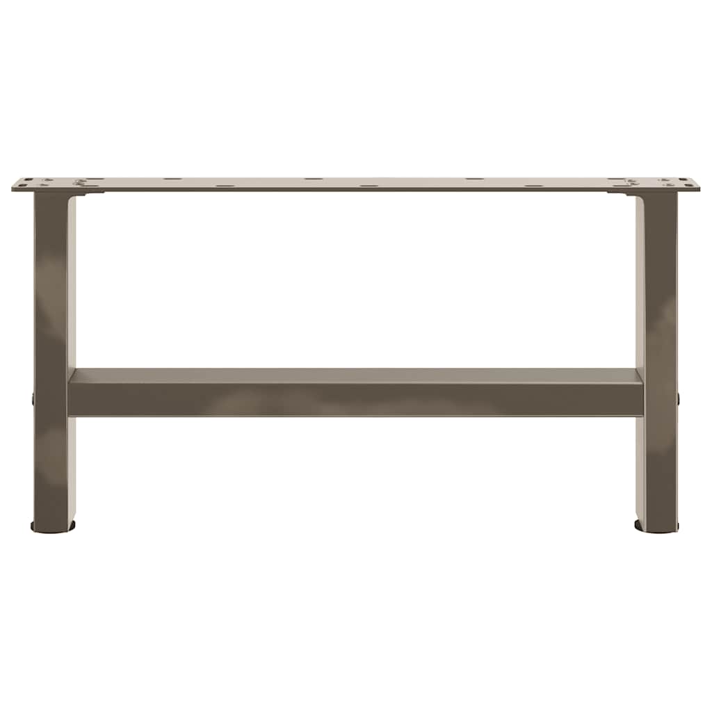 Pés para mesa de centro em aço natural, 2 peças, 60x (30-31) cm, aço