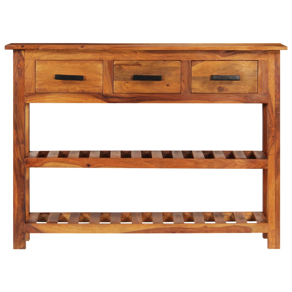Aparador com 3 gavetas 110x30x80 cm madeira maciça