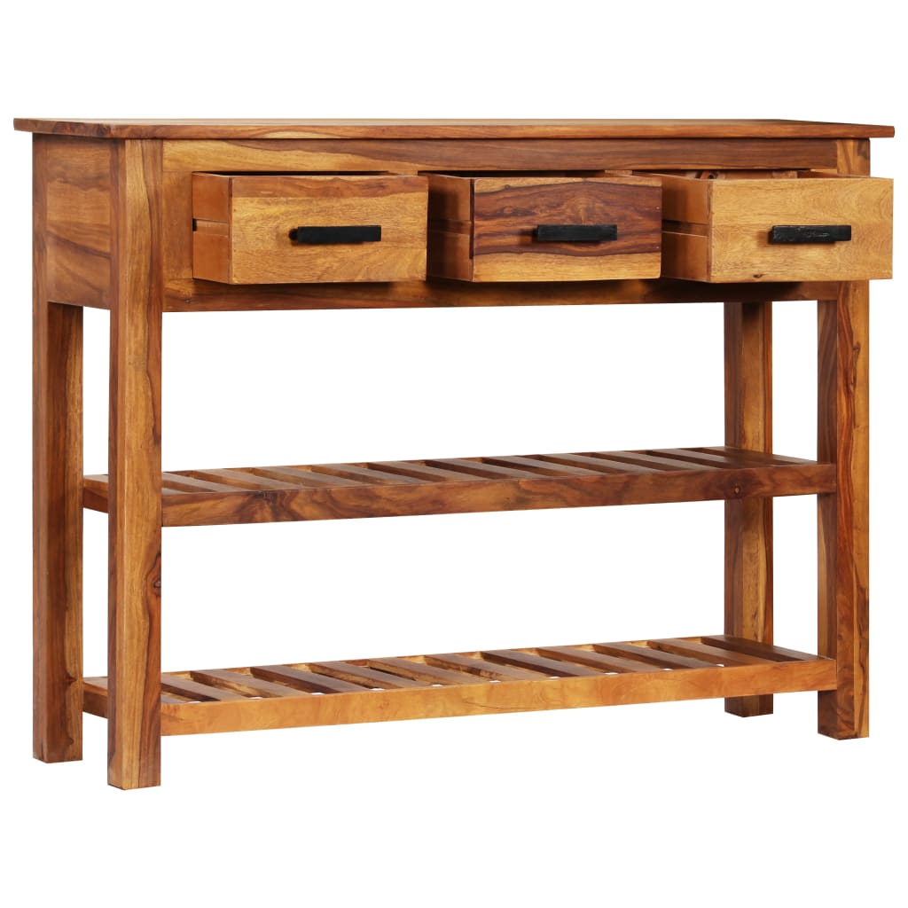 Aparador com 3 gavetas 110x30x80 cm madeira maciça