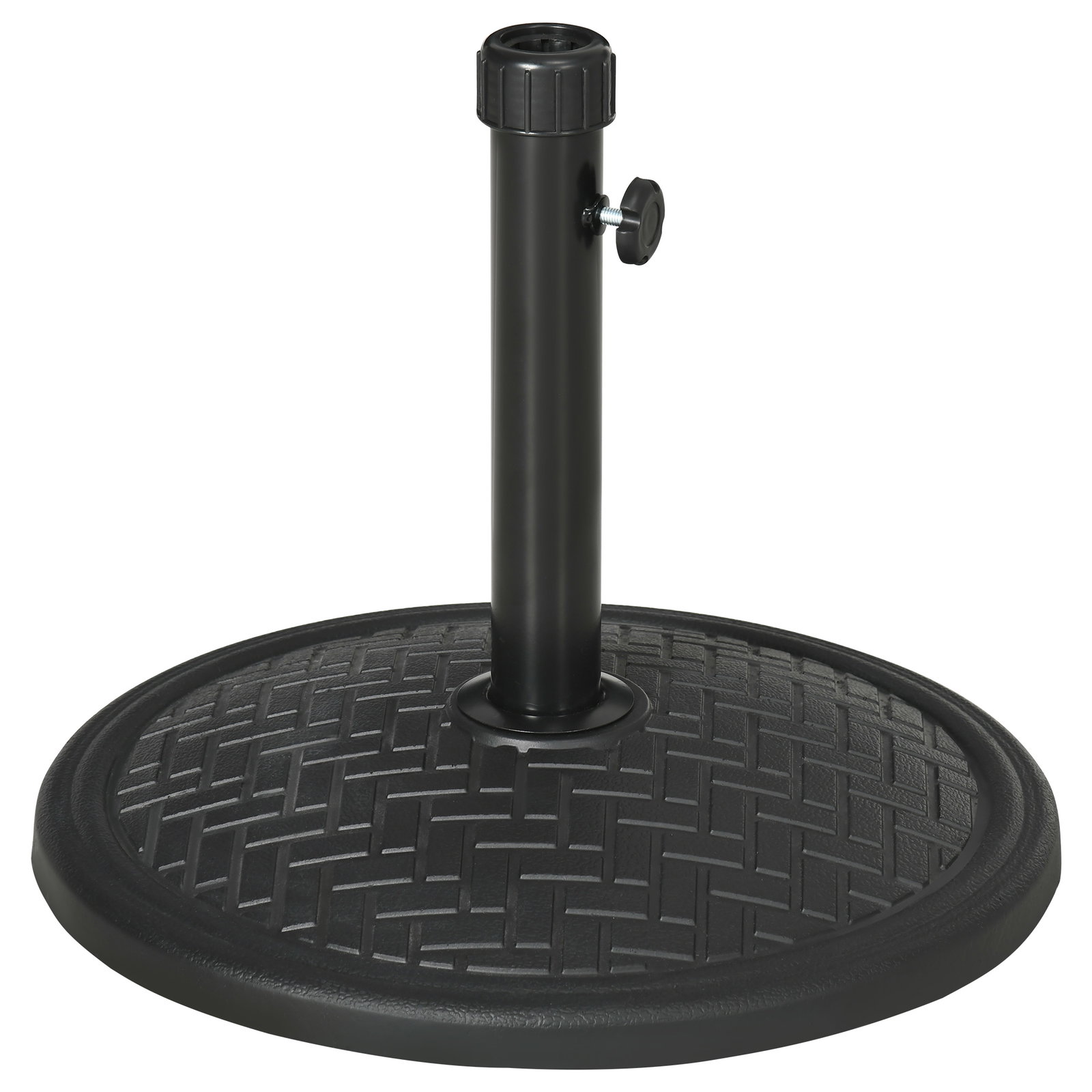 Base para chapéu de sol de cimento suporte para chapéu de sol de 14 kg para mastros de ø32-38 mm ø46x34 cm preto