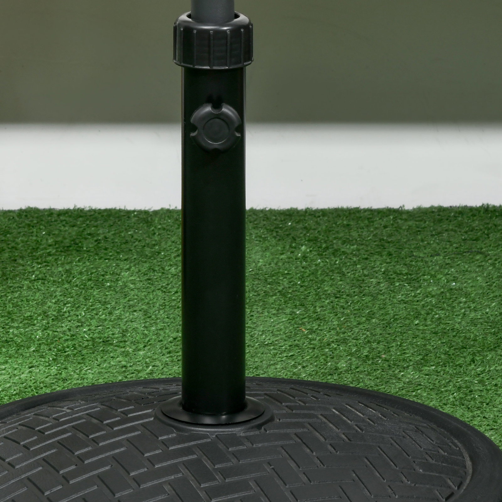 Base para chapéu de sol de cimento suporte para chapéu de sol de 14 kg para mastros de ø32-38 mm ø46x34 cm preto