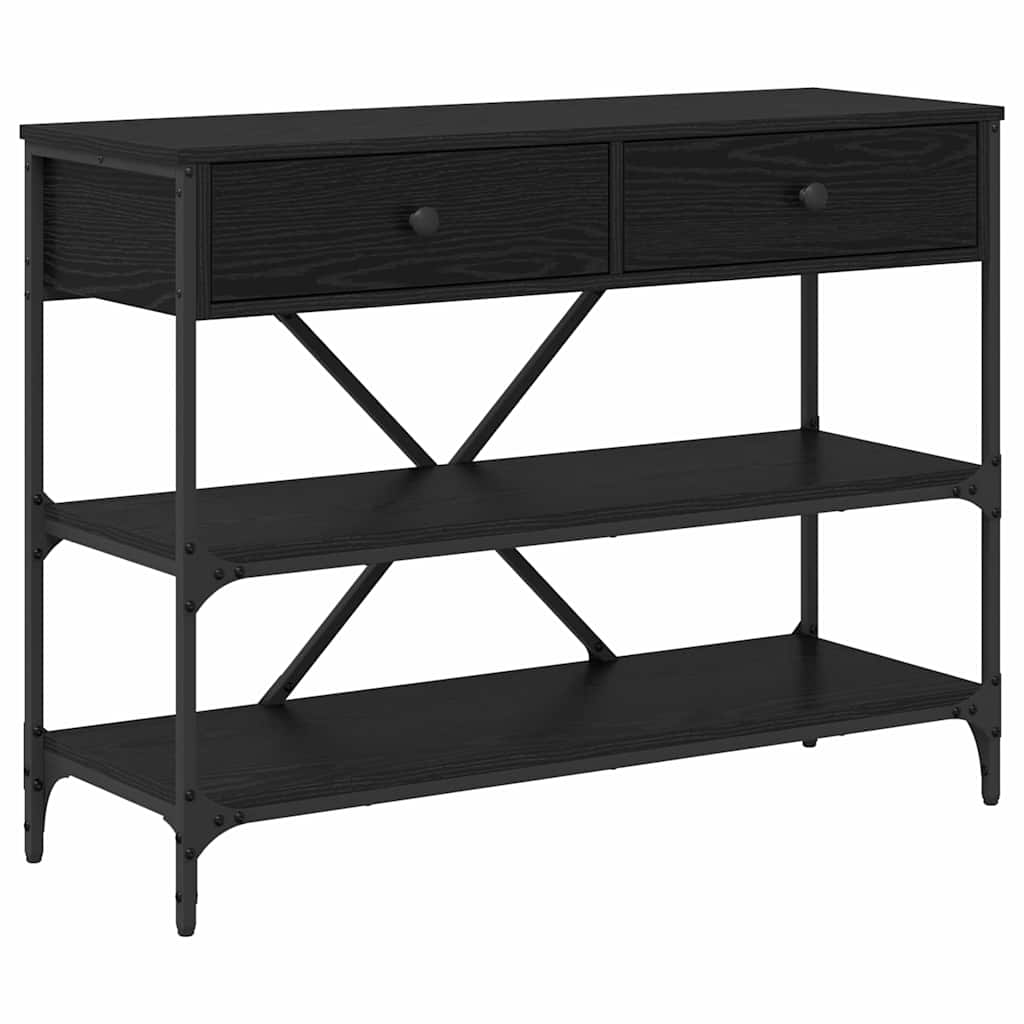 Aparador com gaveta carvalho preto 100 x 34,5 x 75 cm madeira
