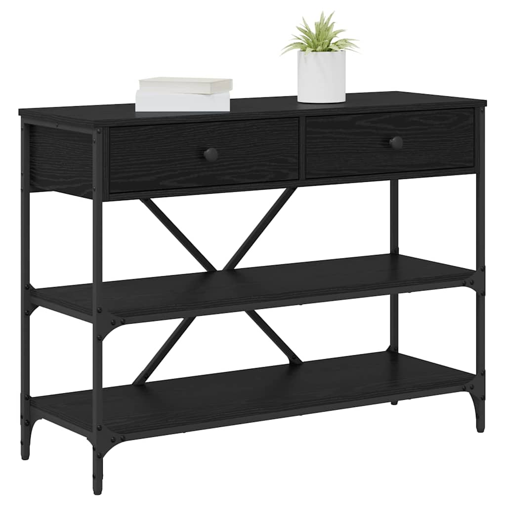 Aparador com gaveta carvalho preto 100 x 34,5 x 75 cm madeira