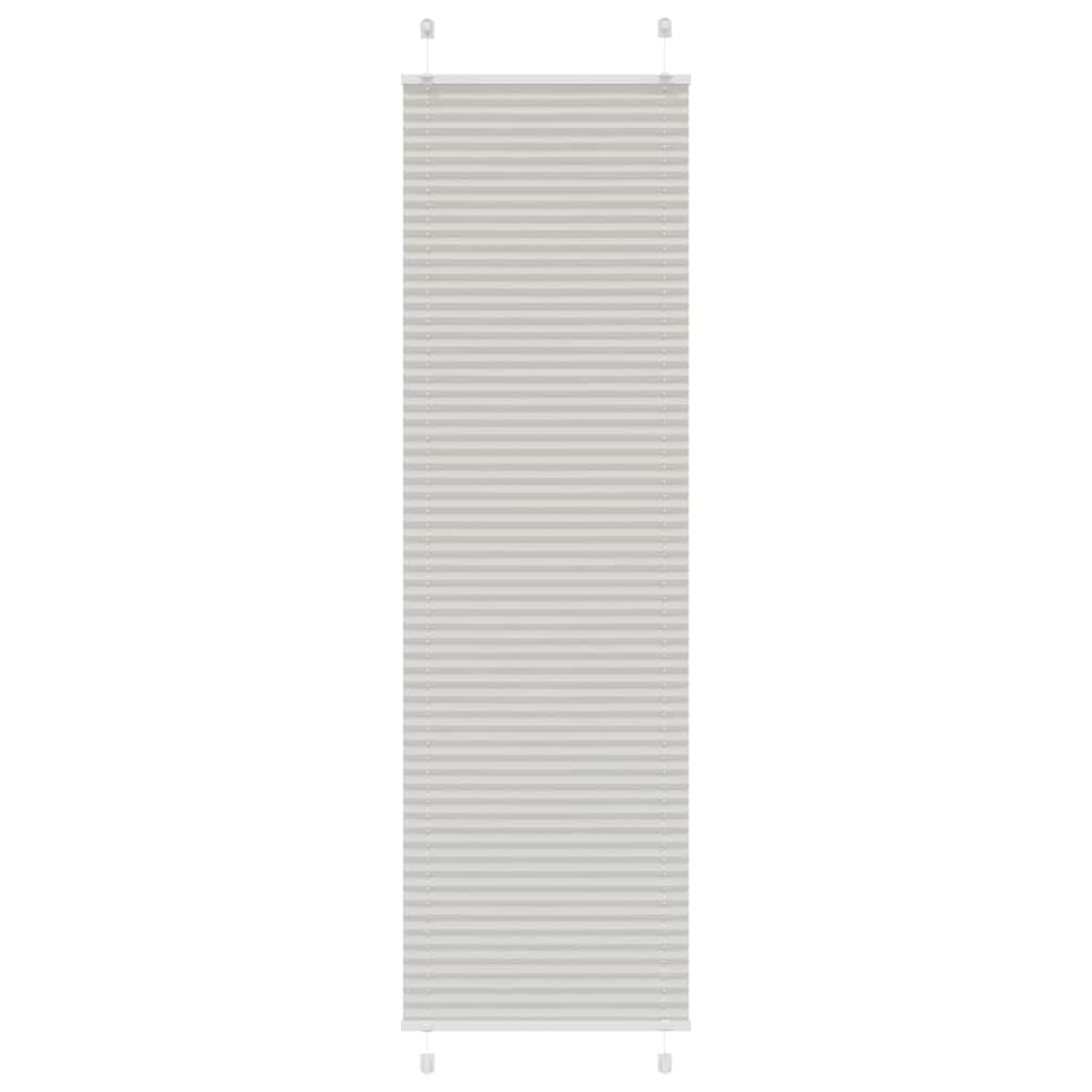 Cinzento luz plissada cega 60x200 cm largura tecido 59,4 cm