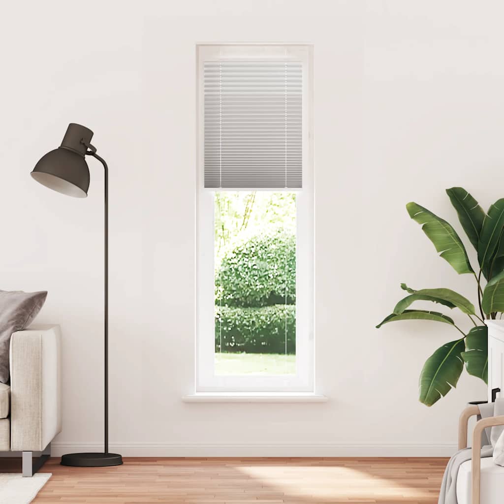 Cinzento luz plissada cega 60x200 cm largura tecido 59,4 cm