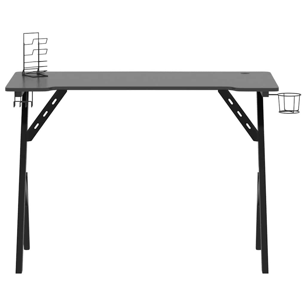 Secretária de gaming c/ pernas em forma de y 110x60x75 cm preto
