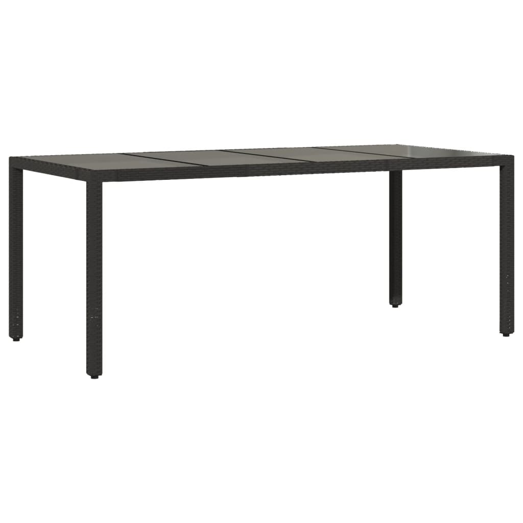 7 Pcs conjunto de jantar p/ jardim c/ almofadões vime PE preto