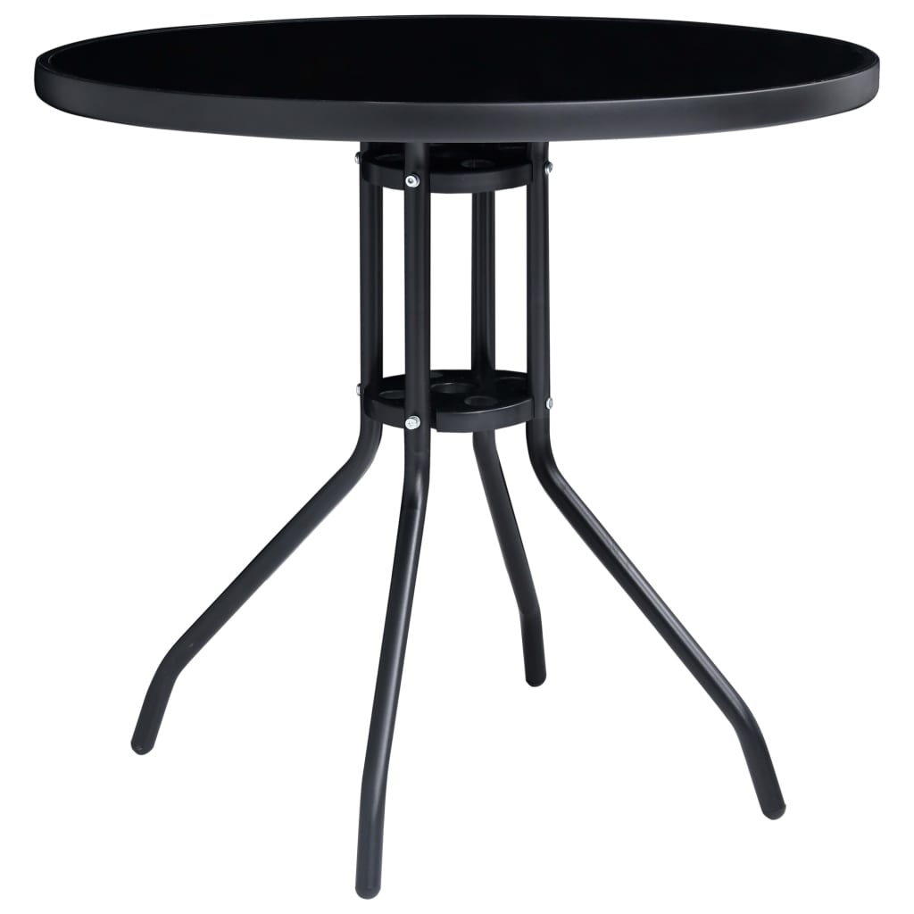 5 Pcs conjunto de bistrô preto e antracite