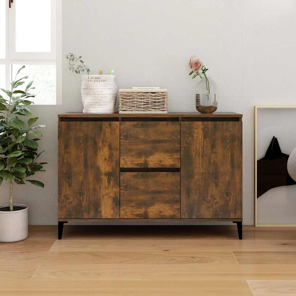 Aparador 102x35x70 cm madeira processada cor carvalho fumado