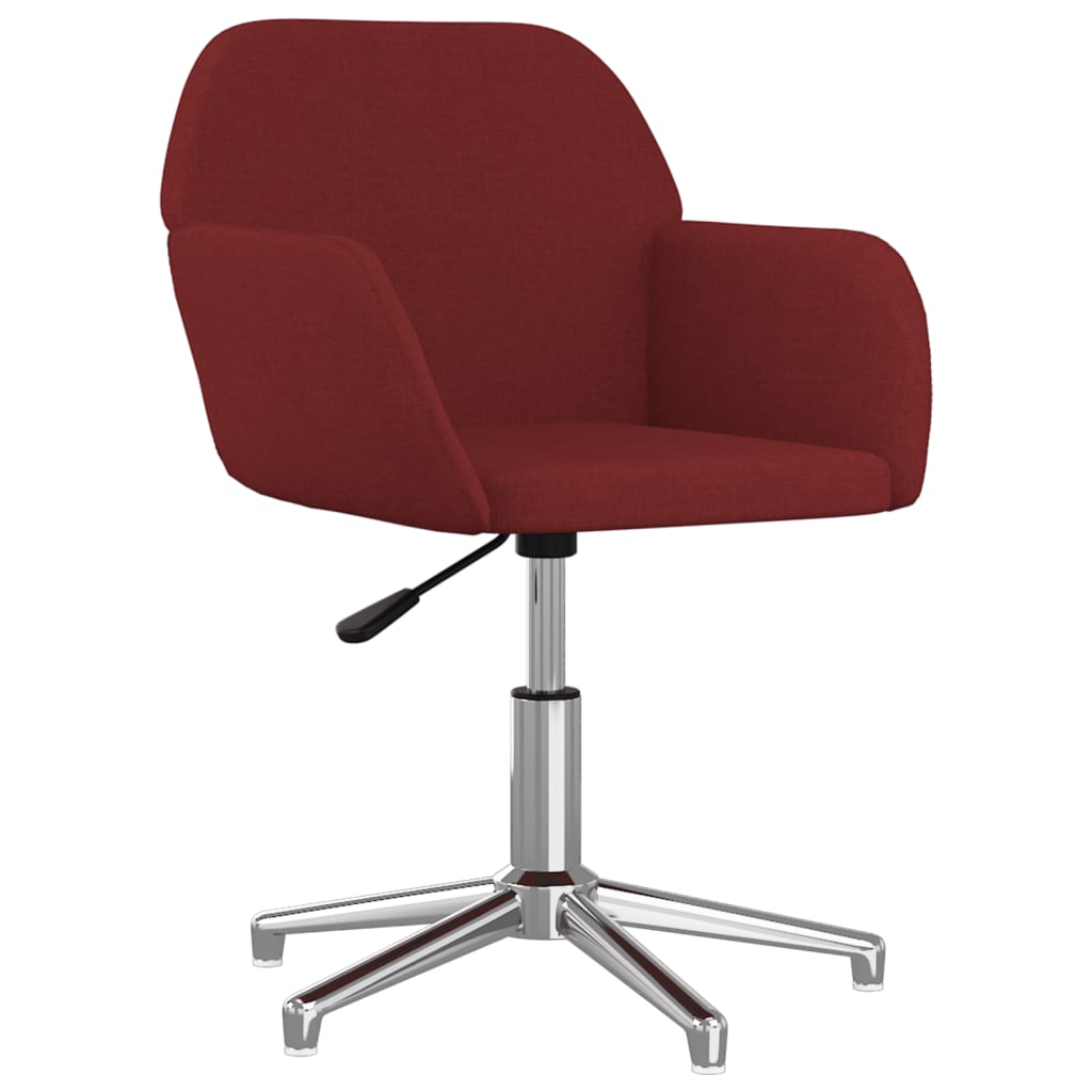 Cadeiras de jantar giratórias 2 pcs tecido vermelho tinto