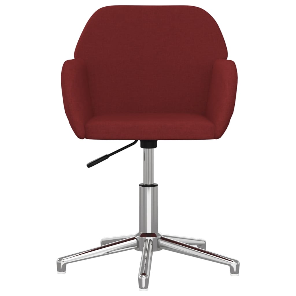 Cadeiras de jantar giratórias 2 pcs tecido vermelho tinto