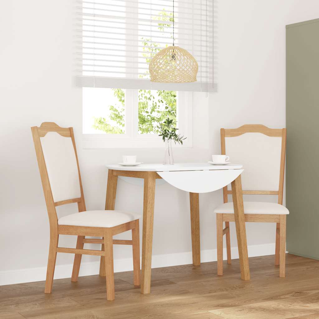 Cadeiras de jantar com almofadões 2 pcs madeira maciça