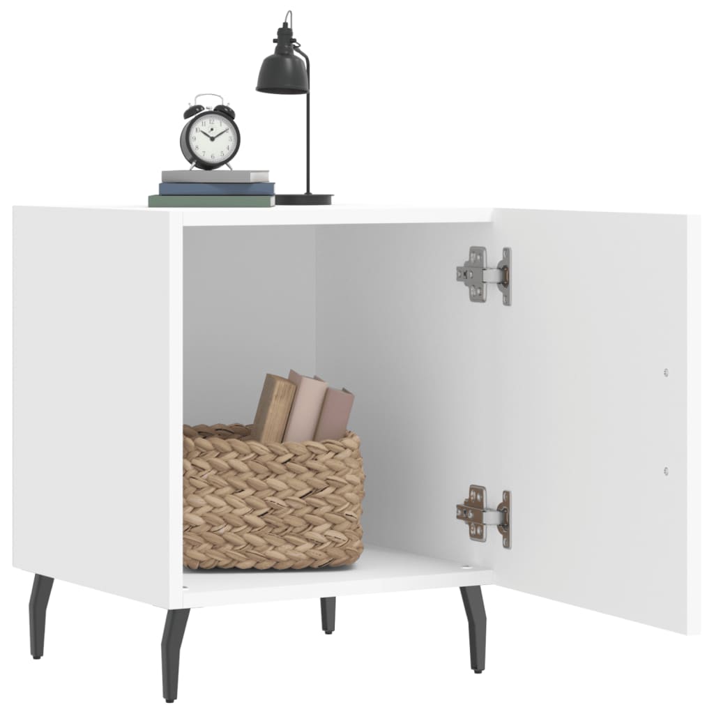 Mesa de cabeceira 2 pcs 40x40x50 cm derivados de madeira branco