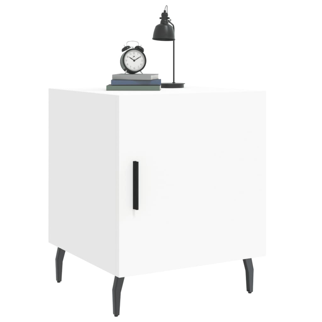 Mesa de cabeceira 2 pcs 40x40x50 cm derivados de madeira branco