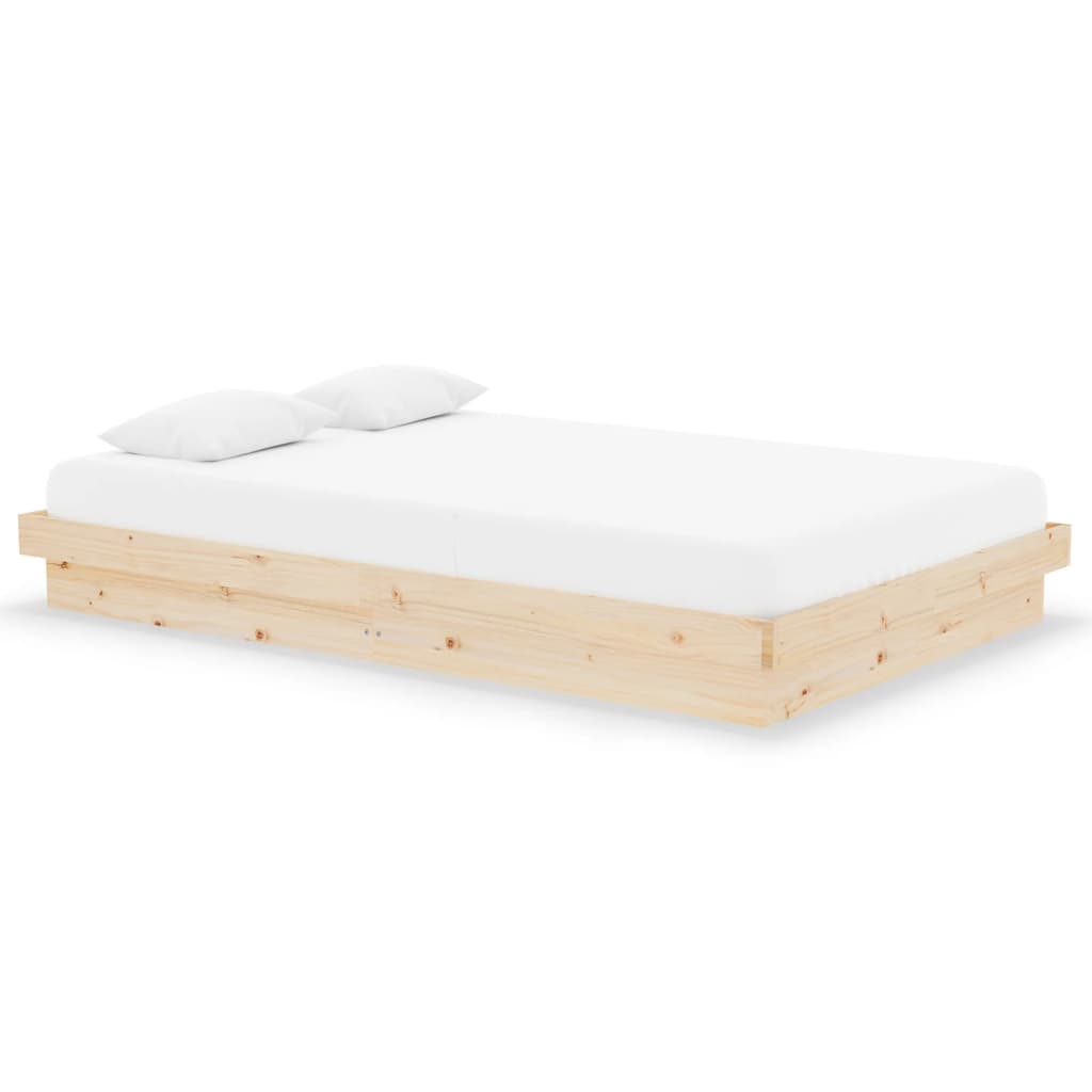 Estrutura de cama pequena casal 120x190 cm pinho maciço