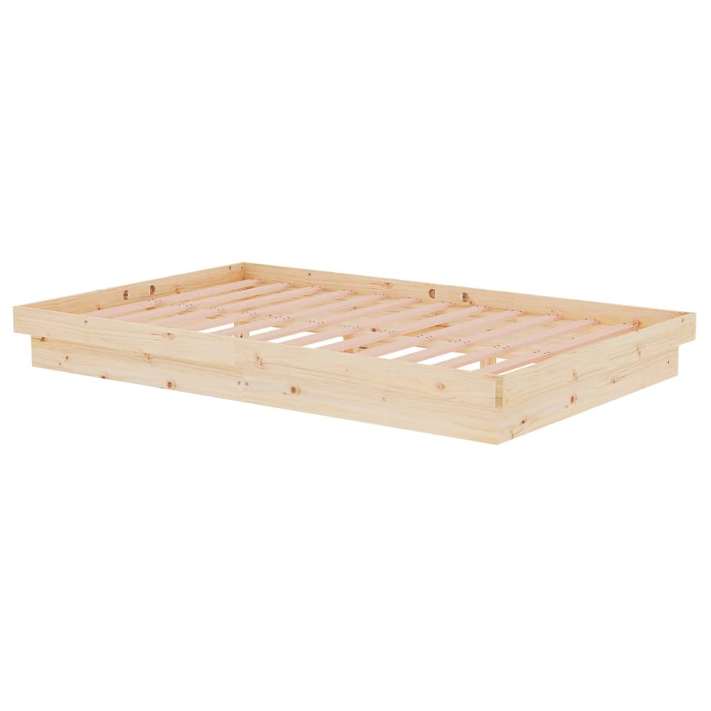 Estrutura de cama pequena casal 120x190 cm pinho maciço