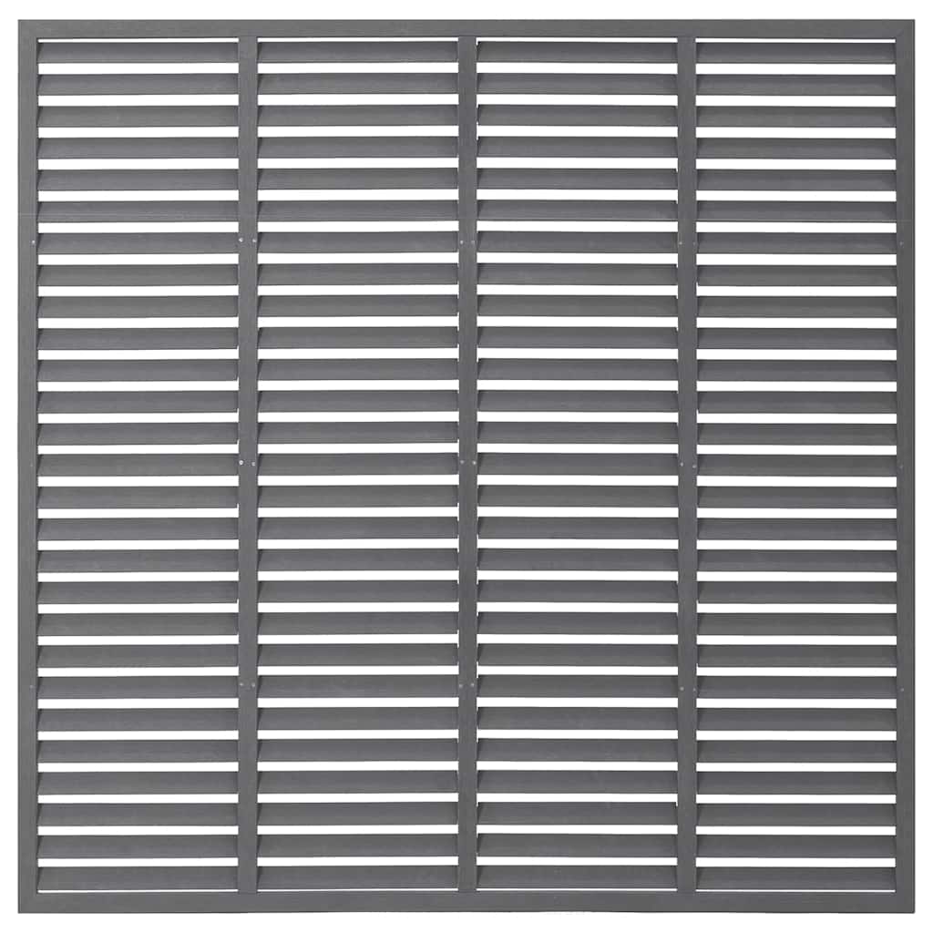Painel de vedação estilo veneziana wpc 180x180 cm cinzento