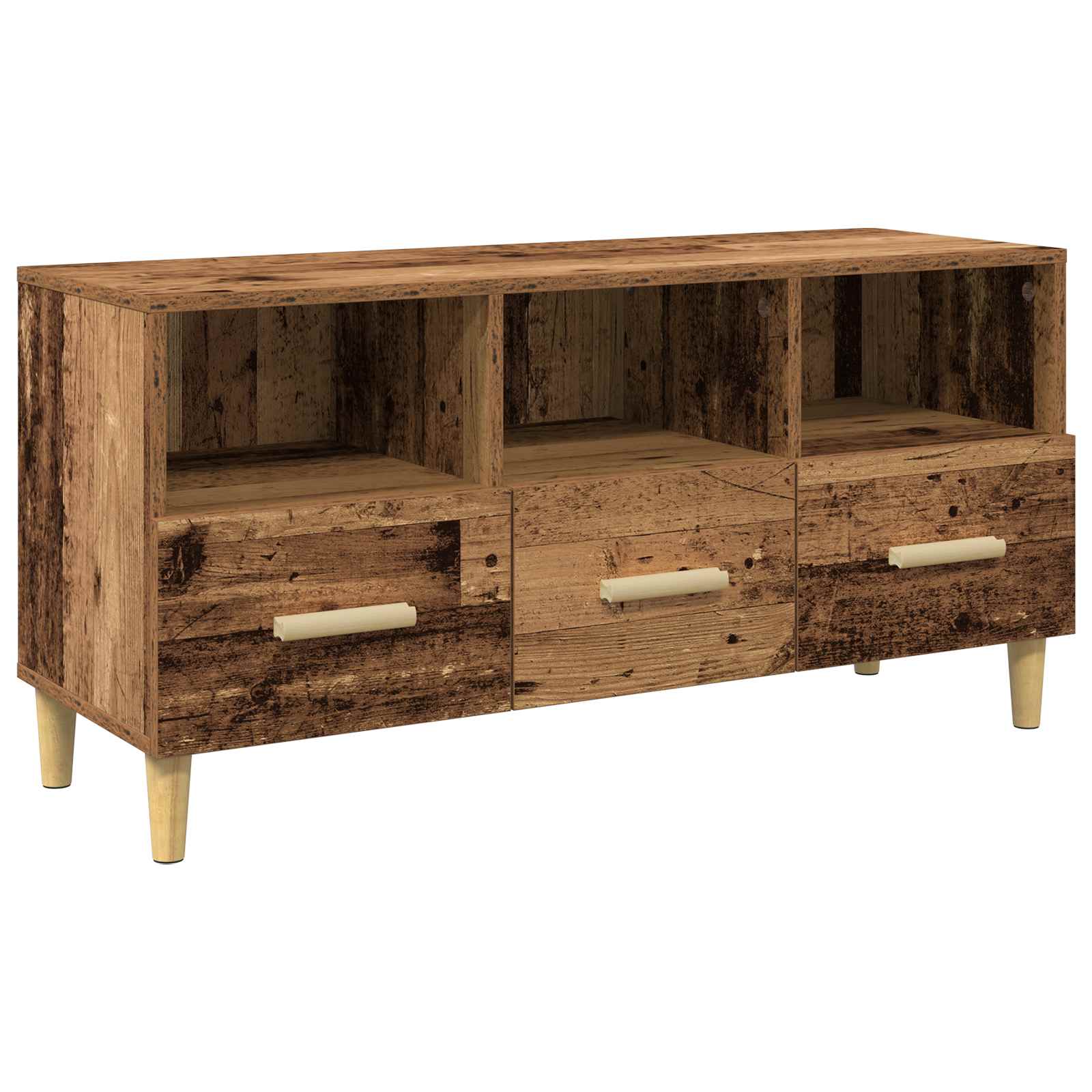 Gabinete para TV 102 x 36 x 50 cm madeira antiga