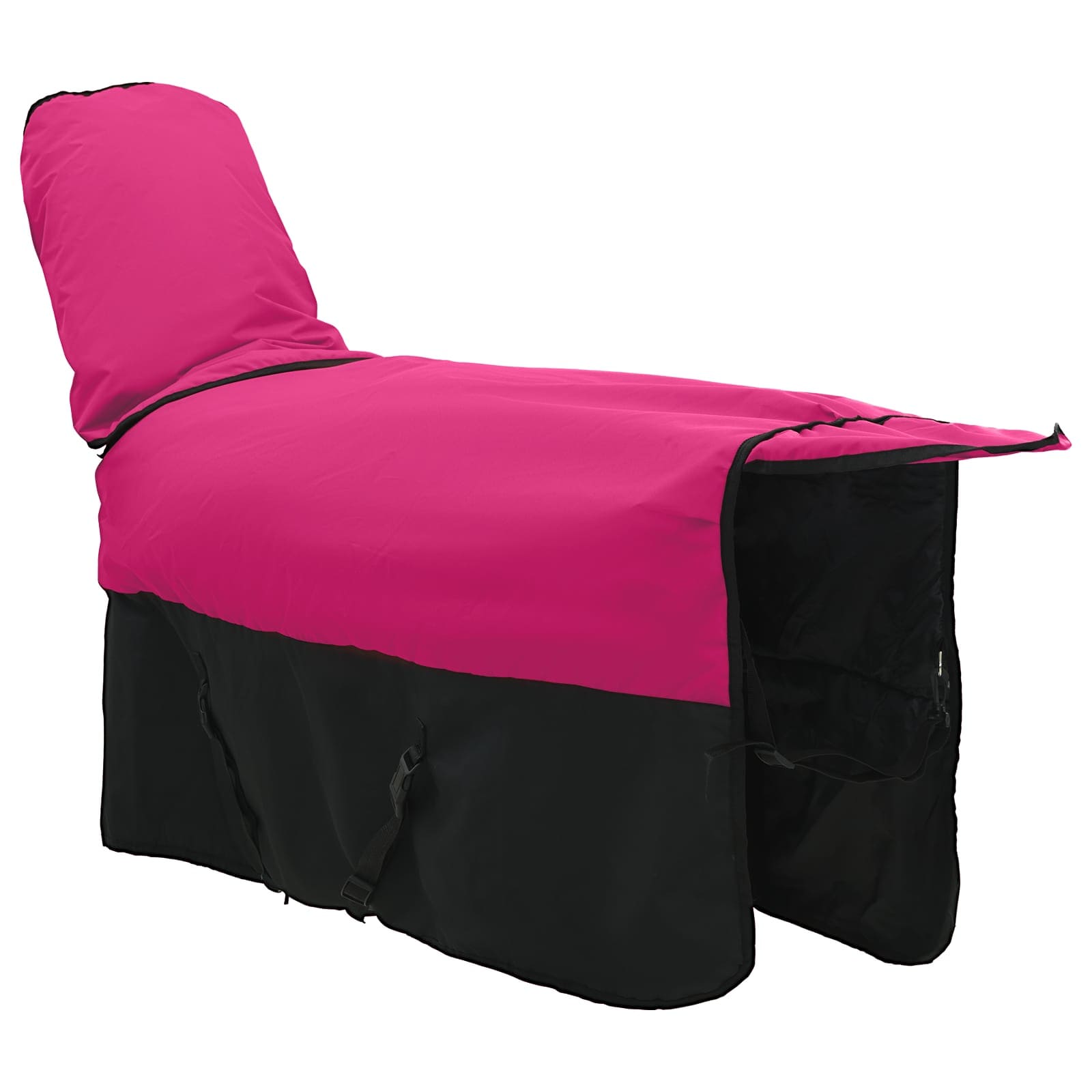 Cobertor de cavalo rosa e preto 155 cm poliéster