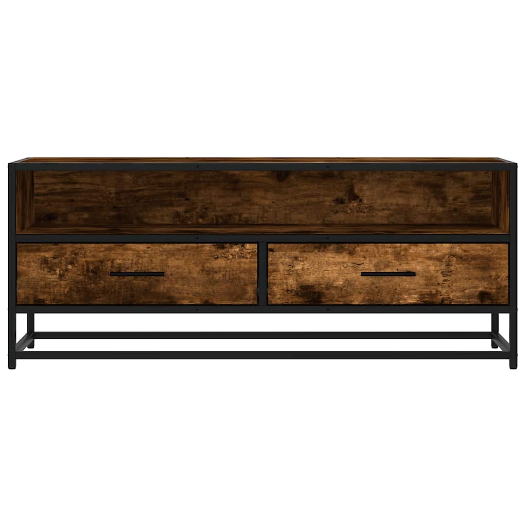 Móvel p/ TV 100x34,5x40 cm deriv. madeira/metal carvalho fumado