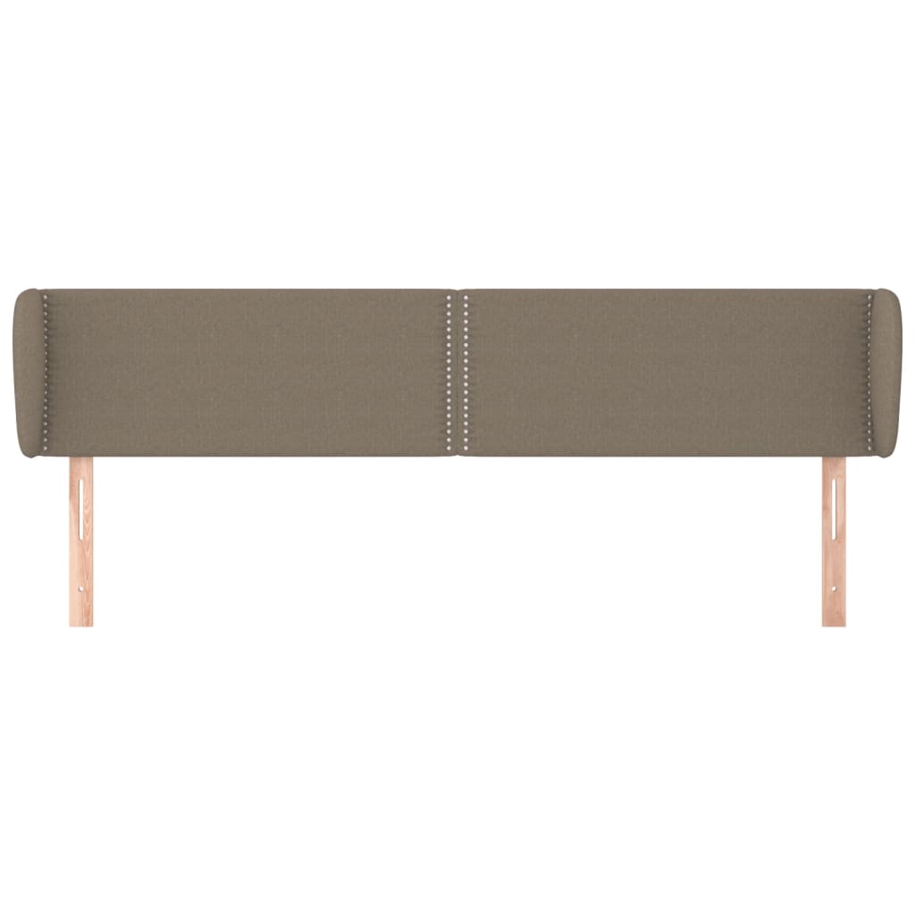 Cabeceira cama abas tecido 203x23x78/88 cm cinzento-acastanhado