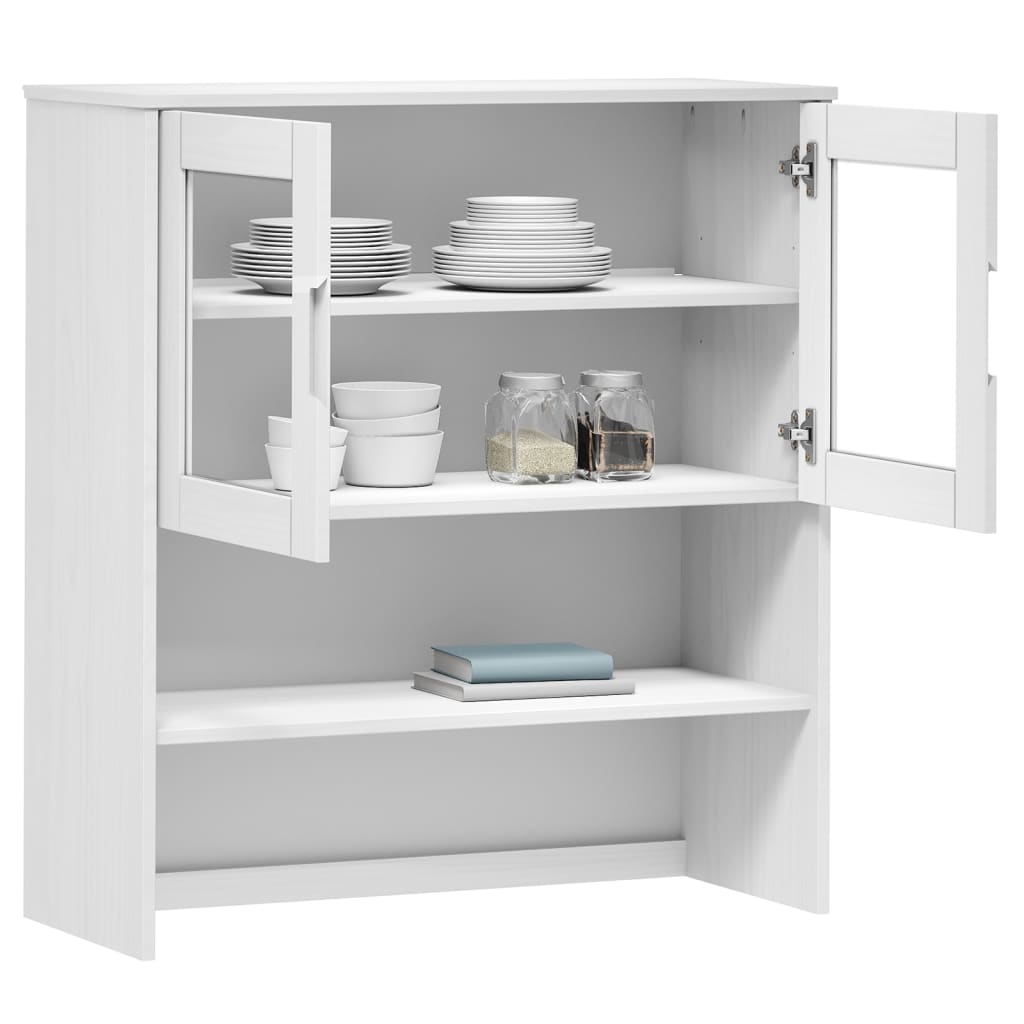 Armário alto molde 90x35x100 cm pinho maciço branco