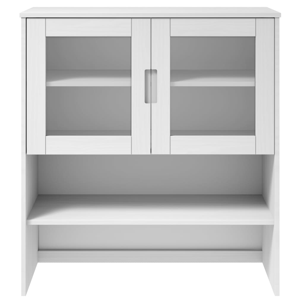 Armário alto molde 90x35x100 cm pinho maciço branco