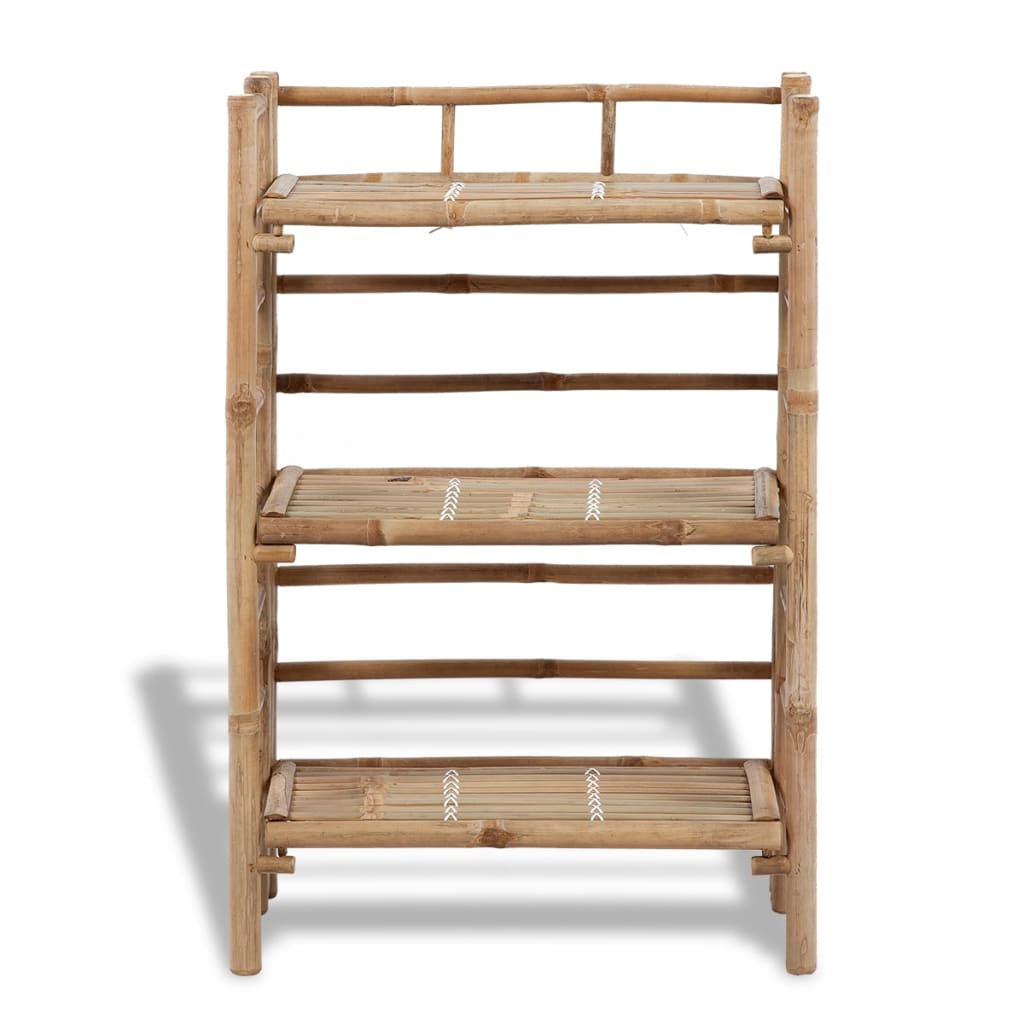 Rack para plantas em bambu 3 níveis