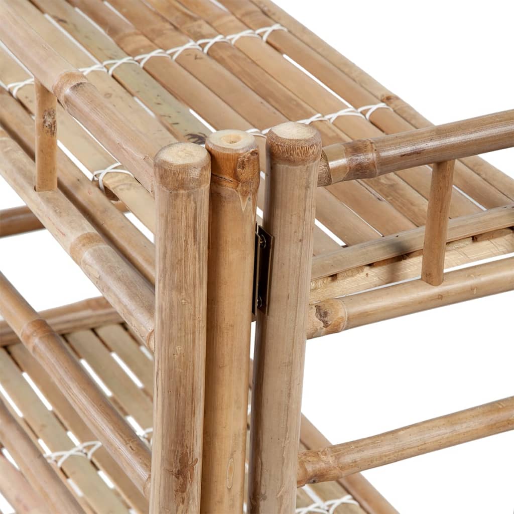 Rack para plantas em bambu 3 níveis