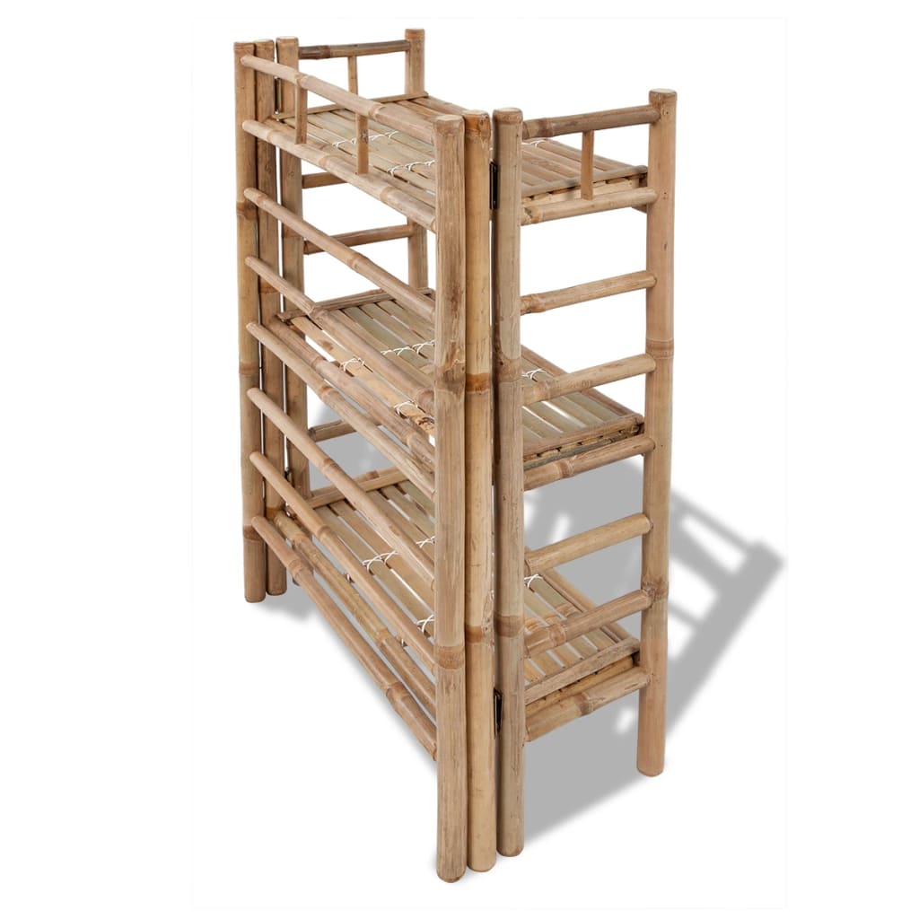 Rack para plantas em bambu 3 níveis