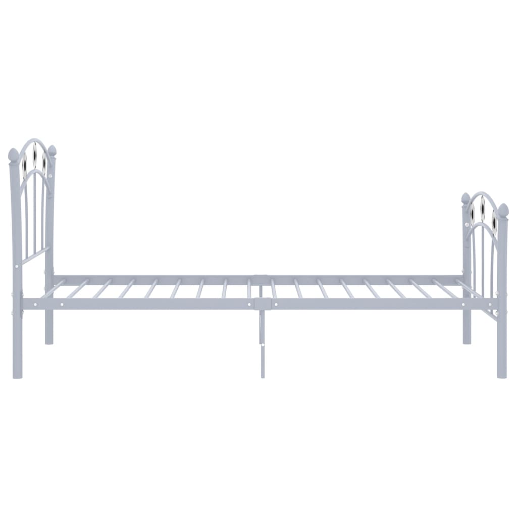 Estrutura de cama com design de futebol 90x200 cm metal cinza
