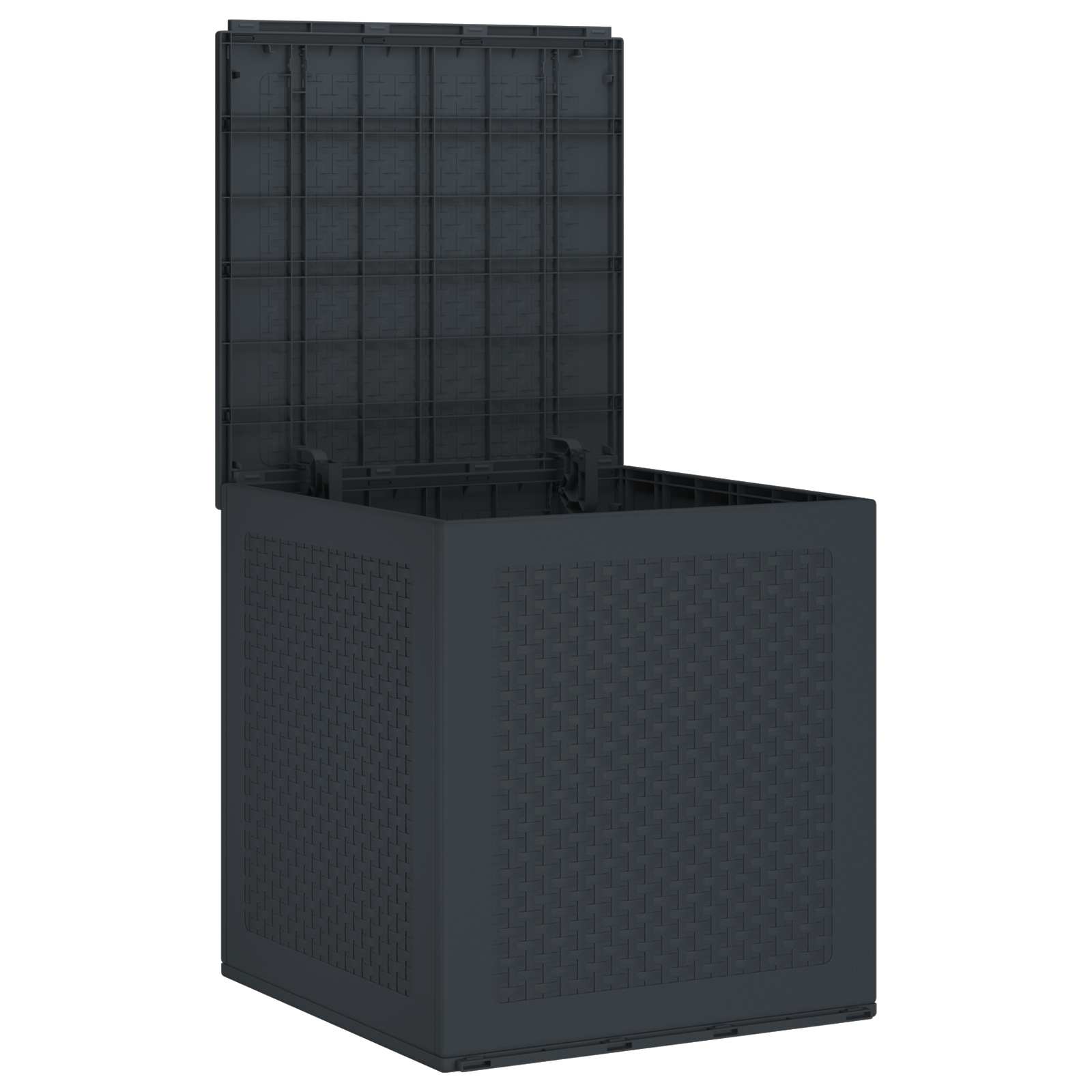 Caixa de armazenamento antracite 55 x 53 x 57 cm polipropileno