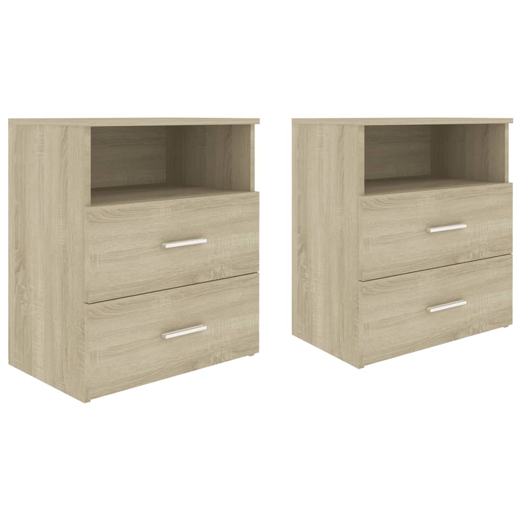 Mesas de cabeceira 2 pcs 50x32x60 cm carvalho sonoma