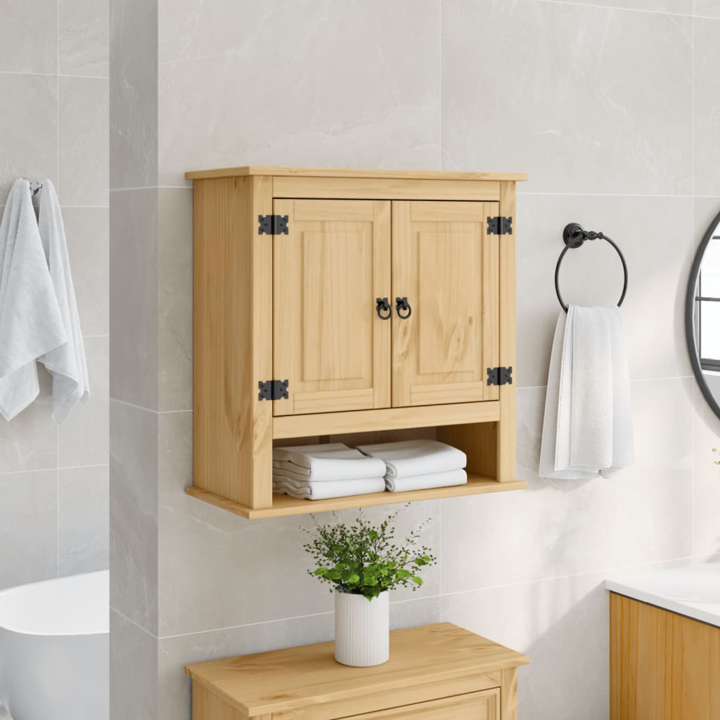 Móvel de wc para parede corona 70x33x71,5 cm pinho maciço