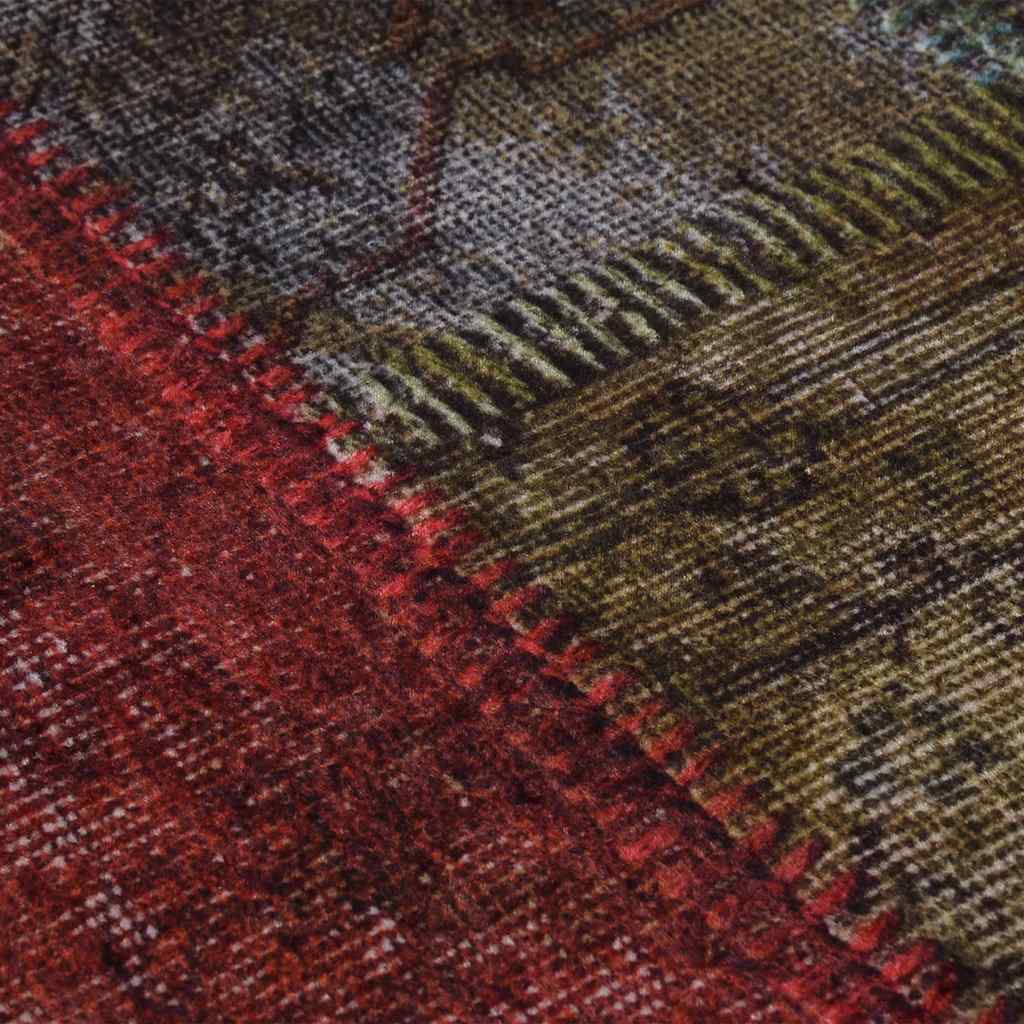 Tapete lavável φ120 cm patchwork multicor