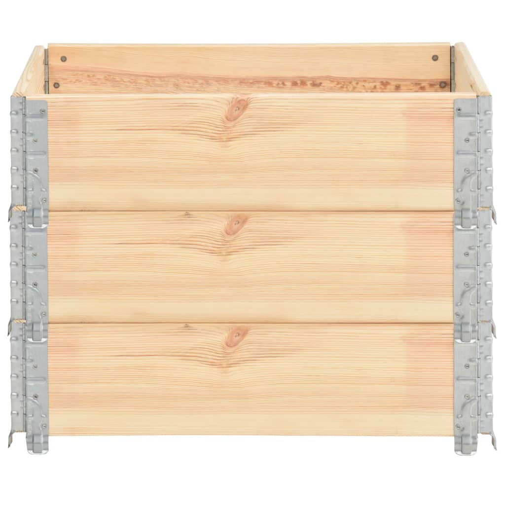 Colares para paletes 3 pcs 60x80 cm madeira de pinho maciço